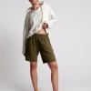 ONE TEASPOON Ots Khaki High Waist Kick Shorts | Women Bottoms