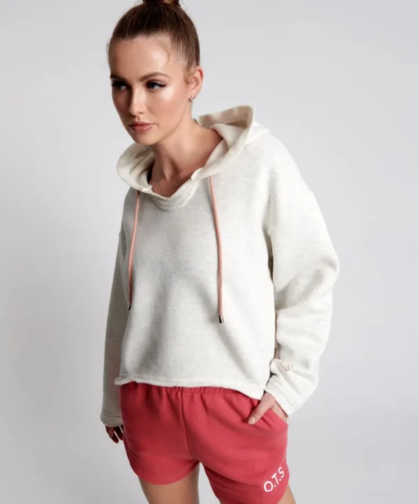 ONE TEASPOON Ots White Marl Voyager Hoody | Women Hoodies And Sweats