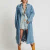 ONE TEASPOON Pacifica Denim Trench Coat | Women Jackets