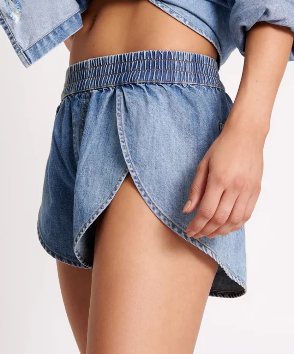 ONE TEASPOON Pacifica Ots Runner Shorts | Women Denim Shorts