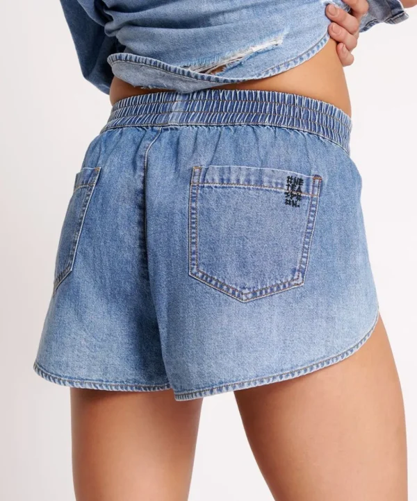 ONE TEASPOON Pacifica Ots Runner Shorts | Women Denim Shorts