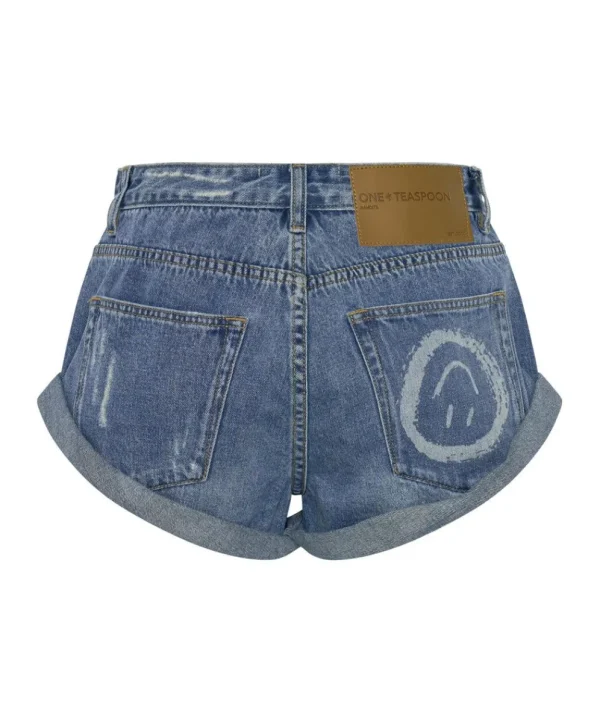 ONE TEASPOON Pacifica Smile Bandit Low Waist Denim Shorts | Women Denim Shorts