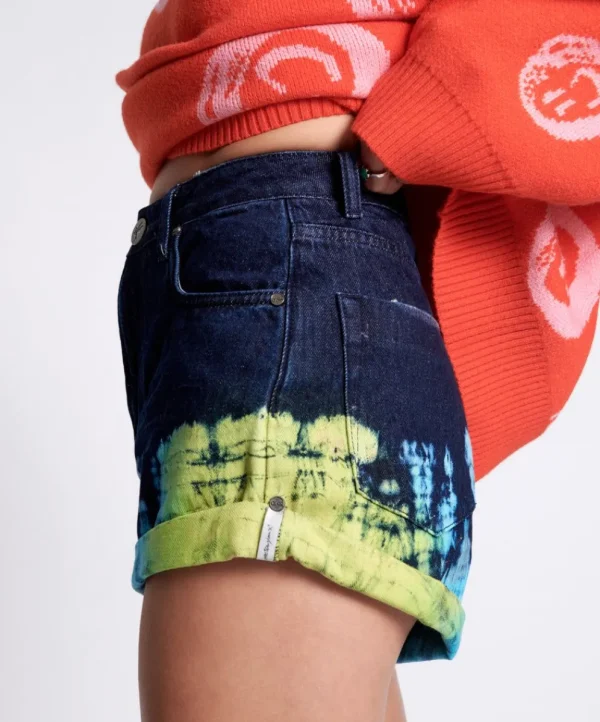 ONE TEASPOON Paint Dipped Bandits High Waist Denim Shorts | Women Denim Shorts