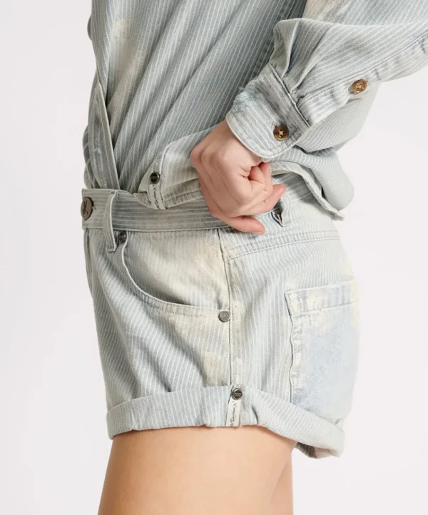 ONE TEASPOON Painters Stripe Bandit Low Waist Denim Shorts | Women Denim Shorts