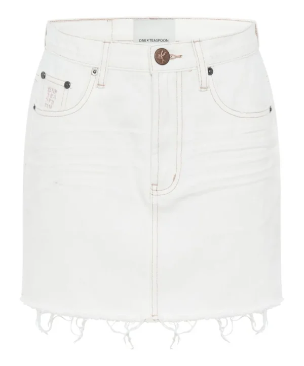 ONE TEASPOON Pearl 2020 Mini High Waist Denim Skirt | Women Denim Skirts