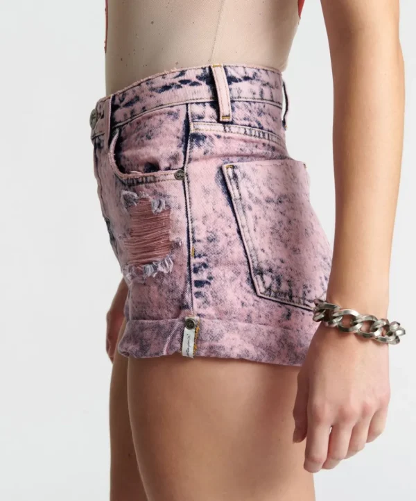 ONE TEASPOON Pink Pistol Bandits High Waist Denim Shorts | Women Denim Shorts