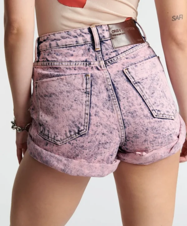 ONE TEASPOON Pink Pistol Bandits High Waist Denim Shorts | Women Denim Shorts