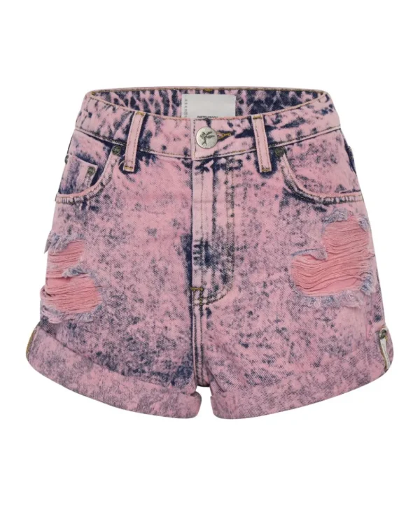 ONE TEASPOON Pink Pistol Bandits High Waist Denim Shorts | Women Denim Shorts