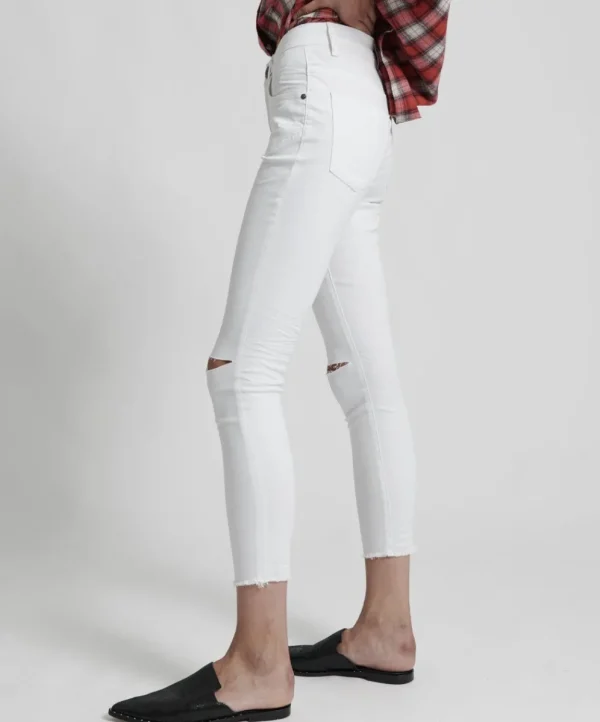 ONE TEASPOON Premium White High Waist Freebirds Ii | Women Denim Jeans