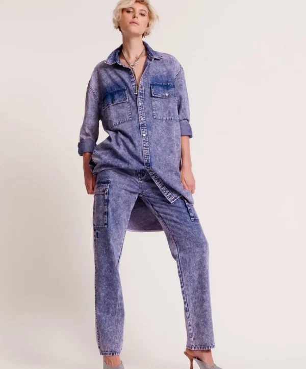 ONE TEASPOON Purple Rain Cargo Motion Denim Jeans | Women Denim Jeans