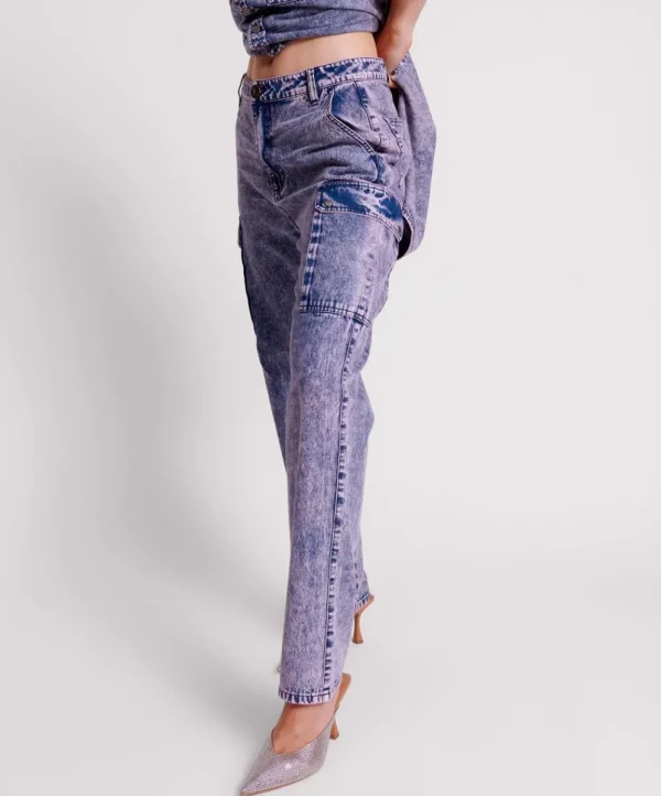 ONE TEASPOON Purple Rain Cargo Motion Denim Jeans | Women Denim Jeans