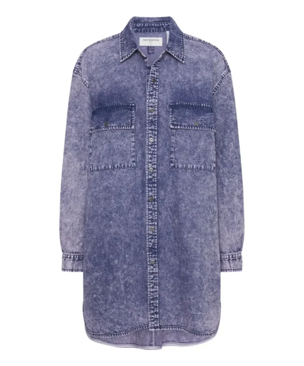 ONE TEASPOON Purple Rain Nixie Denim Shirt Dress | Women Midi & Maxi Dresses