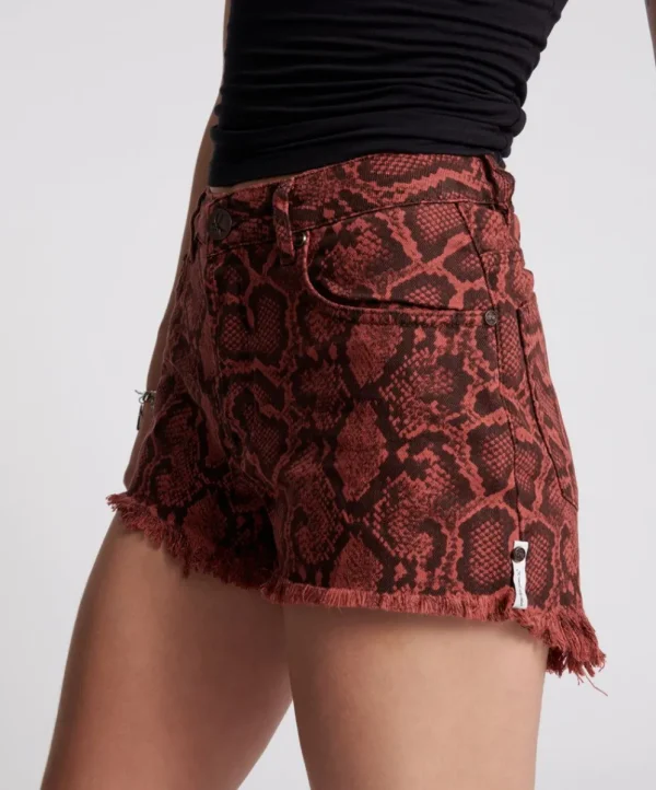 ONE TEASPOON Python Bonitas High Waist Denim Shorts | Women Denim Shorts