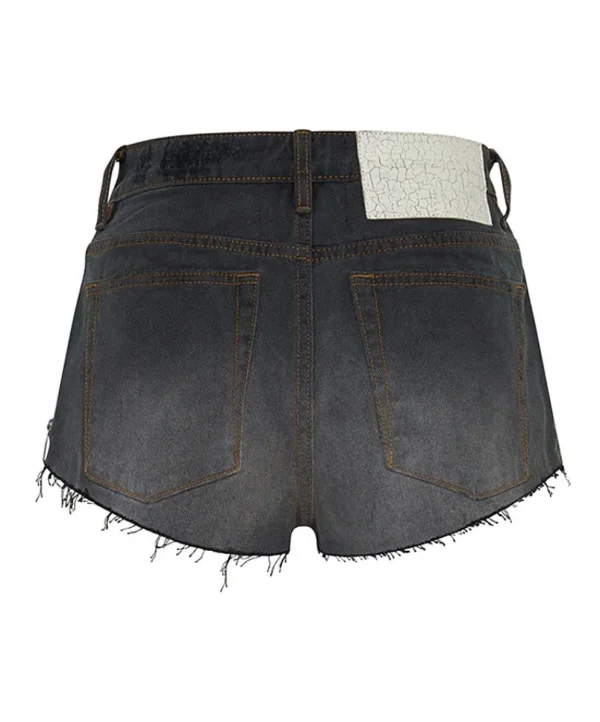 ONE TEASPOON Recycled Black The One Fitted Cheeky Denim Shorts | Women Denim Shorts