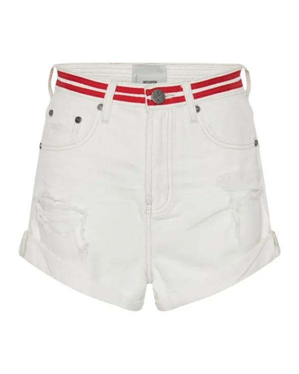ONE TEASPOON Red Line Bandits High Waist Denim Shorts | Women Denim Shorts