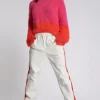 ONE TEASPOON Red Line Leather Track Pants | Women Bottoms