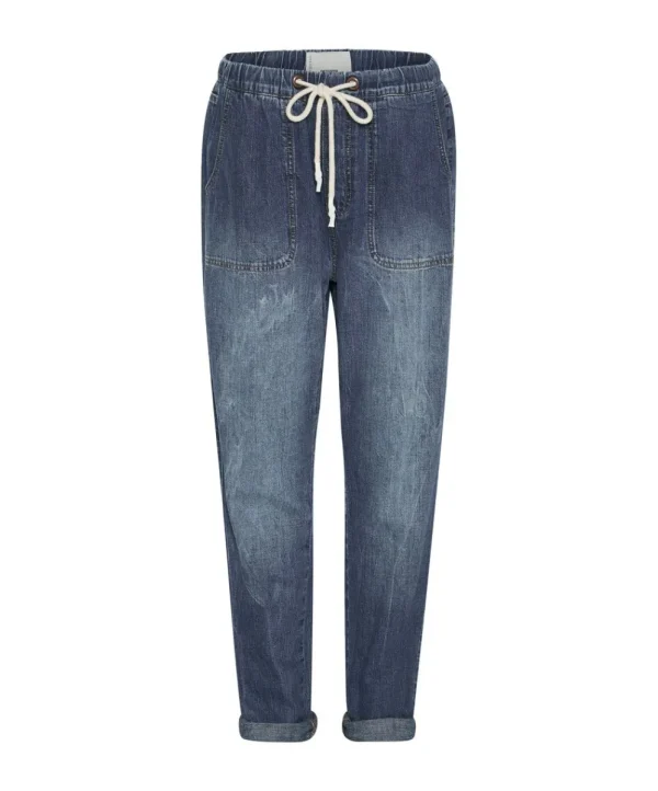 ONE TEASPOON Resort Blue High Waist Shabbies Drawstring Jeans | Women Denim Jeans