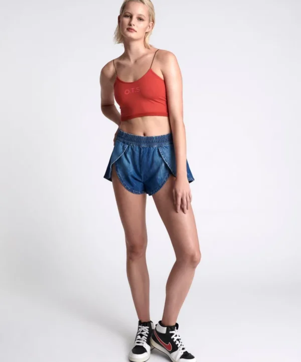 ONE TEASPOON Resort Blue Runner Shorts | Women Denim Shorts