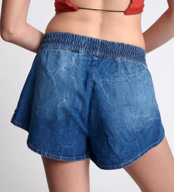 ONE TEASPOON Resort Blue Runner Shorts | Women Denim Shorts