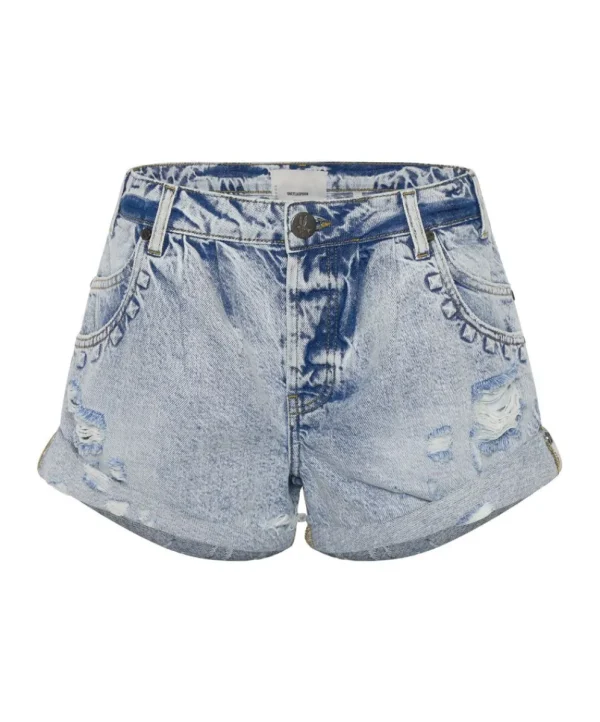 ONE TEASPOON Riveted Smiths Tailored Low Waist Denim Shorts | Women Denim Shorts