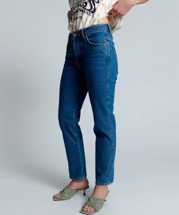 ONE TEASPOON Riviera Truckers Mid Rise Straight Leg Jeans | Women Denim Jeans