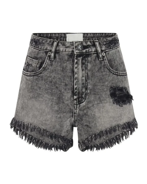 ONE TEASPOON Rodeo Grey Bonita High Waist Denim Shorts | Women Denim Shorts