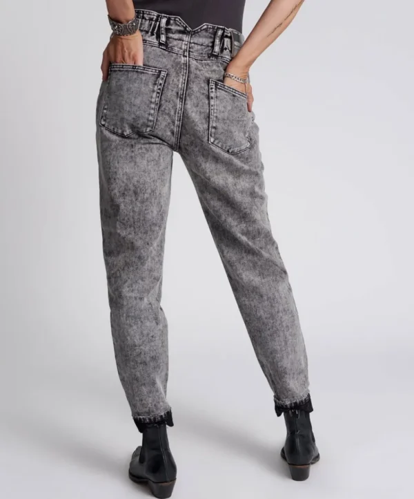 ONE TEASPOON Rodeo Grey Pioneers High Waist 80S Jeans | Women Denim Jeans