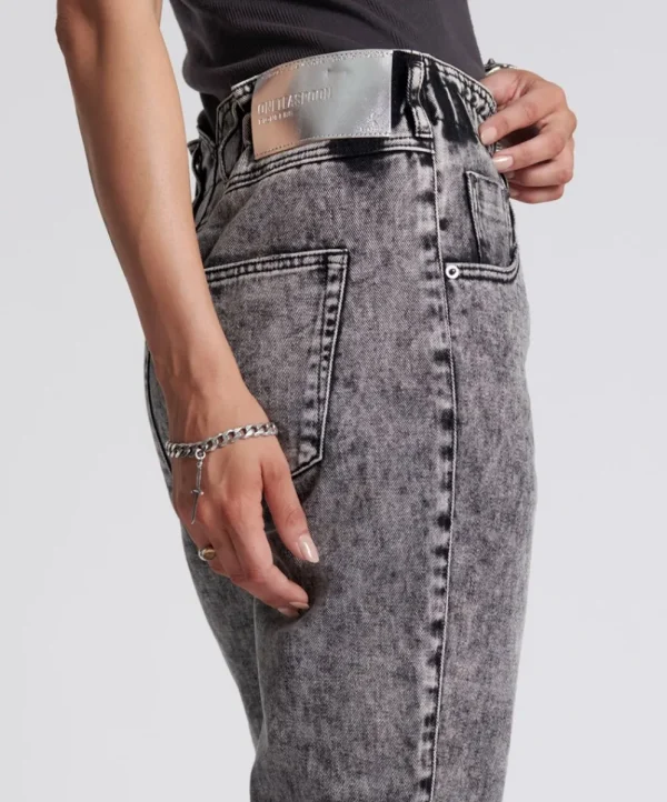 ONE TEASPOON Rodeo Grey Pioneers High Waist 80S Jeans | Women Denim Jeans