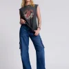 ONE TEASPOON Rosewood Cargo Jackson Mid Waist Wide Leg Jeans | Women Denim Jeans