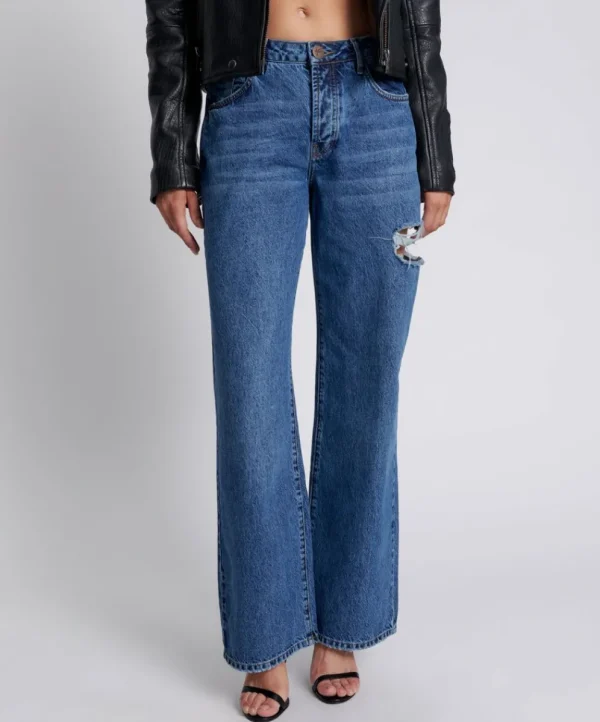 ONE TEASPOON Rosewood Jackson Mid Waist Wide Leg Jeans | Women Denim Jeans