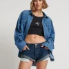 ONE TEASPOON Royal Blue Bandits Low Waist Denim Shorts | Women Denim Shorts