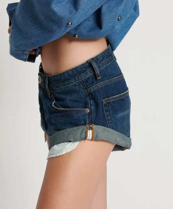 ONE TEASPOON Royal Blue Bandits Low Waist Denim Shorts | Women Denim Shorts