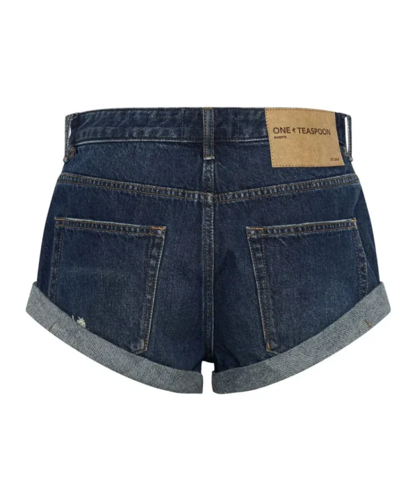 ONE TEASPOON Royal Blue Bandits Low Waist Denim Shorts | Women Denim Shorts