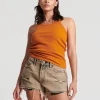 ONE TEASPOON Rust Truckers Mid Waist Relaxed Shorts | Women Denim Shorts