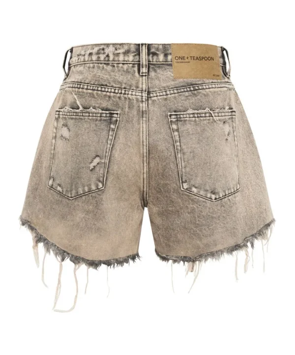 ONE TEASPOON Rust Truckers Mid Waist Relaxed Shorts | Women Denim Shorts