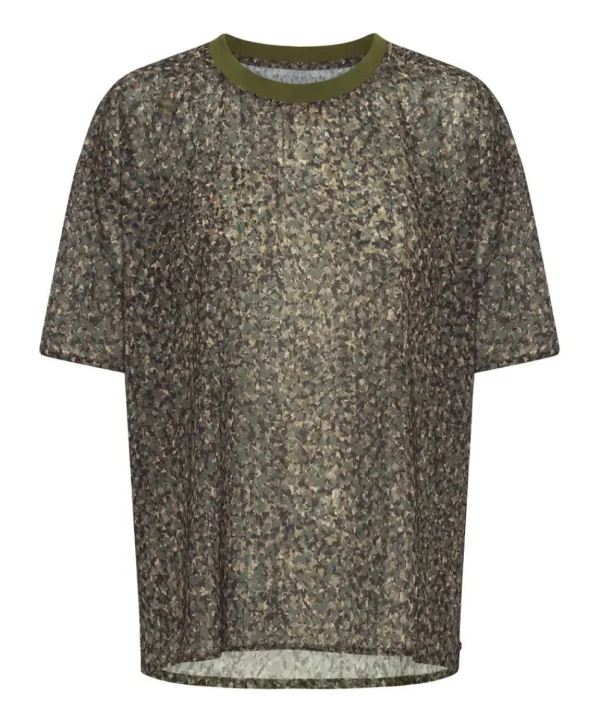 ONE TEASPOON Safari Camo Chiffon Tee | Women Tops