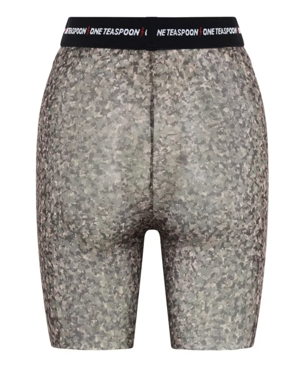 ONE TEASPOON Safari Camo Mesh Bike Shorts | Women Bottoms