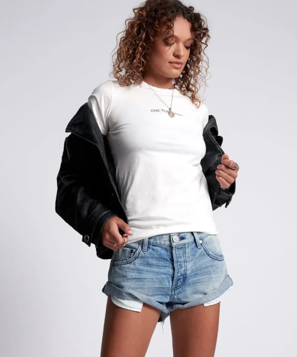 ONE TEASPOON Salty Dog Bandits Denim Shorts | Women Denim Shorts