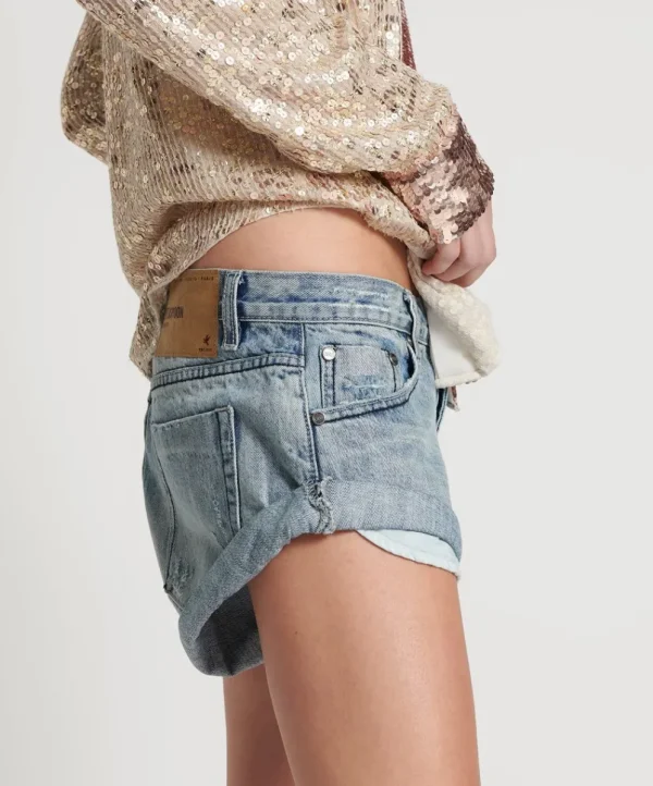 ONE TEASPOON Salty Dog Bandits Low Waist Denim Shorts | Women Denim Shorts