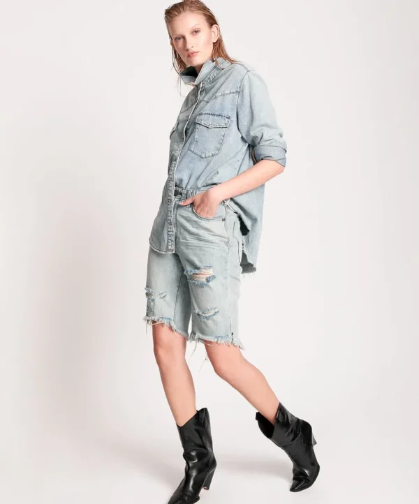 ONE TEASPOON Salty Dog Cut Off Truckers | Women Denim Shorts