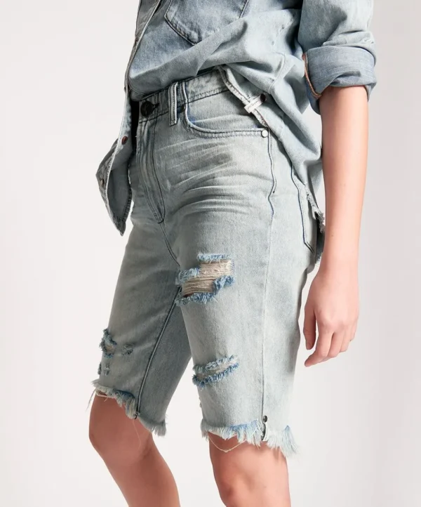 ONE TEASPOON Salty Dog Cut Off Truckers | Women Denim Shorts