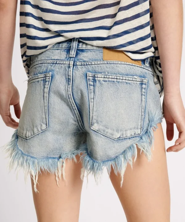 ONE TEASPOON Salty Dog Dukes Low Waist Denim Shorts | Women Denim Shorts