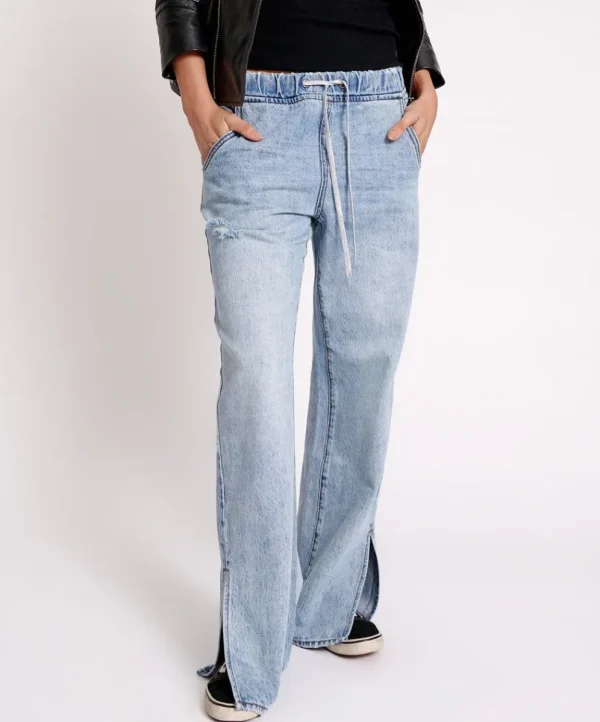 ONE TEASPOON Salty Dog Roadhouse Wide Leg Drawstring Jeans | Women Denim Jeans