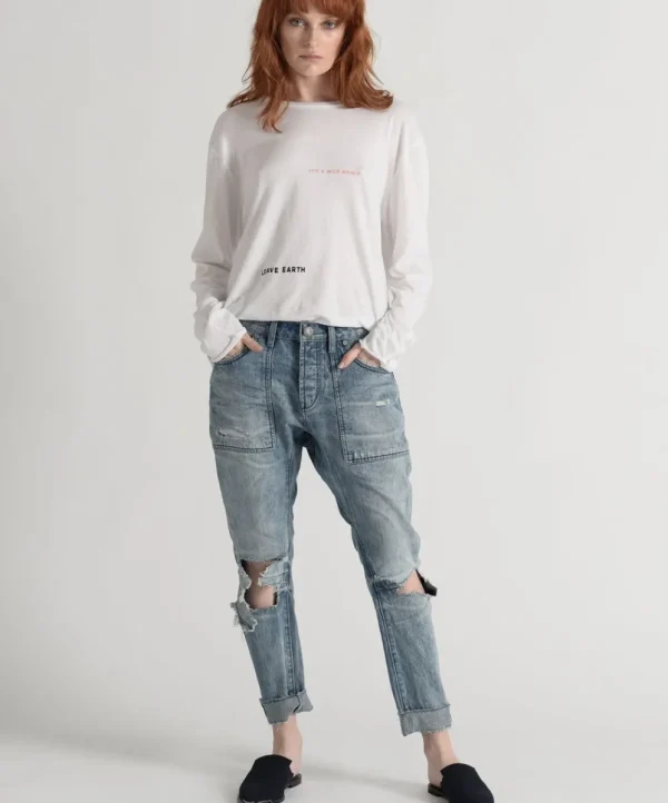 ONE TEASPOON Salty Dog Saints Boyfriend Jeans | Women Denim Jeans