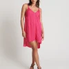 ONE TEASPOON Shocking Pink Jacquard Slip Dress | Women Mini Dresses