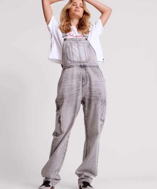 ONE TEASPOON Slate Acid Stanton St Denim Overalls | Women Denim Jumpsuits