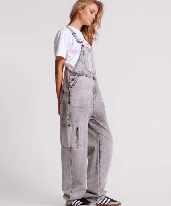 ONE TEASPOON Slate Acid Stanton St Denim Overalls | Women Denim Jumpsuits