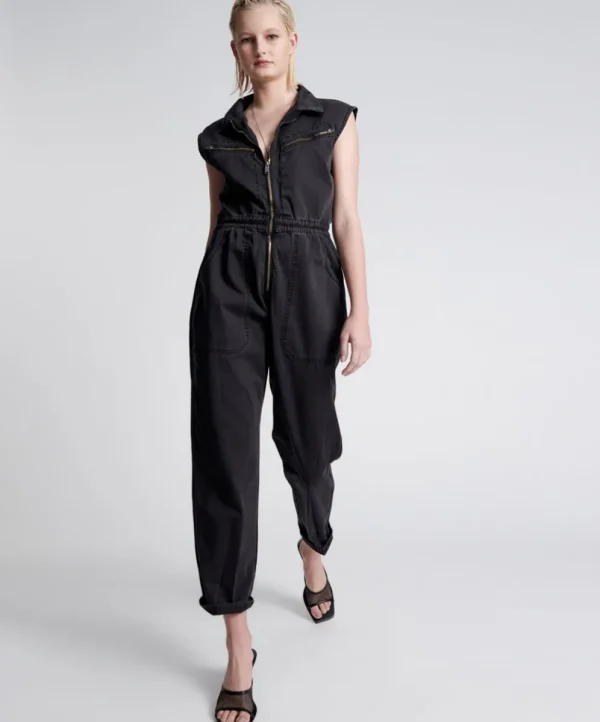 ONE TEASPOON Sleeveless Olivia Aviator Jumpsuit | Women Denim Jumpsuits