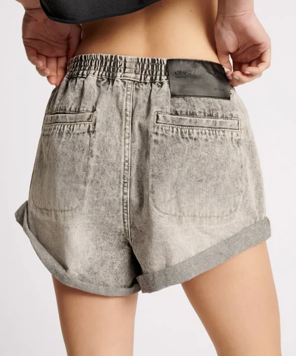 ONE TEASPOON Smoke Hunters Mid Length Relaxed Shorts | Women Denim Shorts