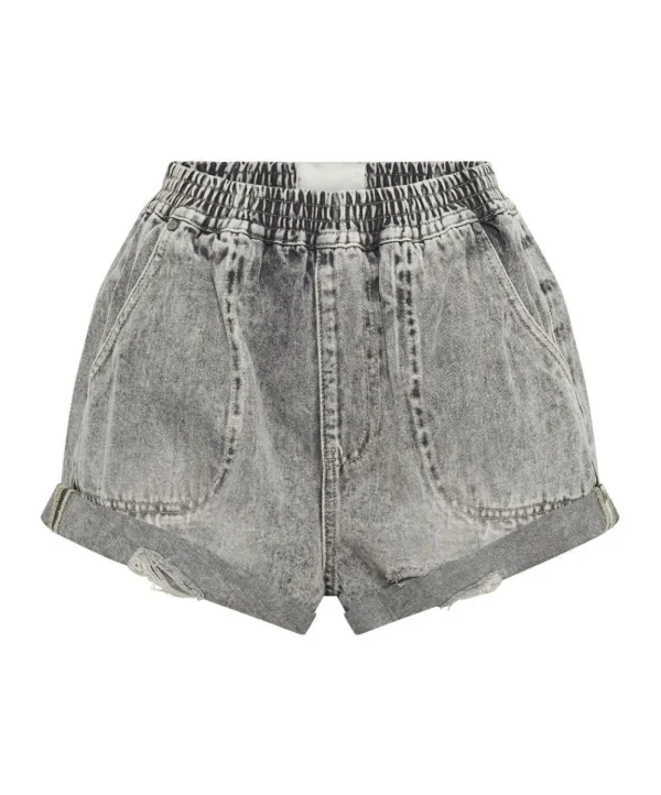 ONE TEASPOON Smoke Hunters Mid Length Relaxed Shorts | Women Denim Shorts